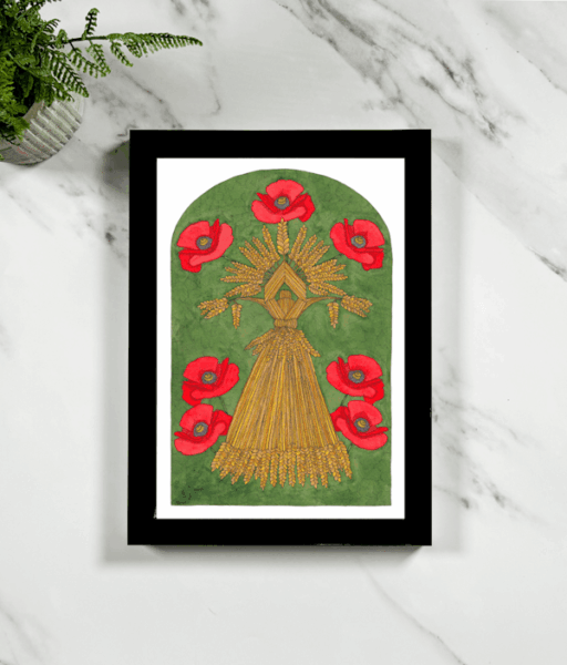 Corn Dolly Framed Giclée Art Print